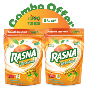 Rasna International Combo Pack Orange Flavour 500g x 2